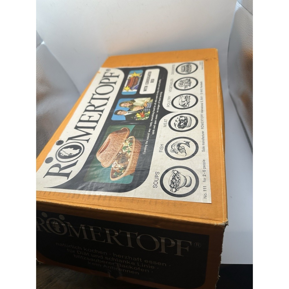 Romertopf #111 Baking Roaster Terra Cotta Clay Baker W Germany New In Box As Pic